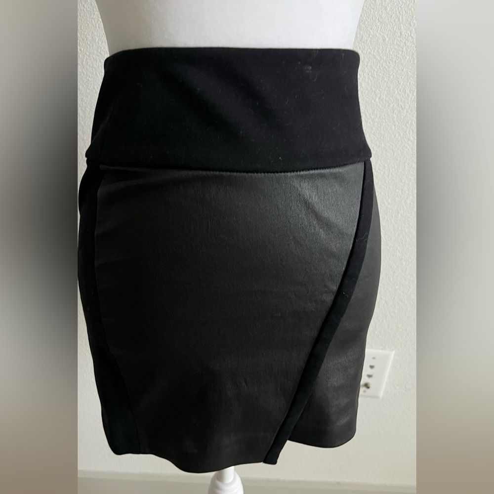 IRO Black Midi lamb leather and cotton with Wrap Design - Picture 6 of 13